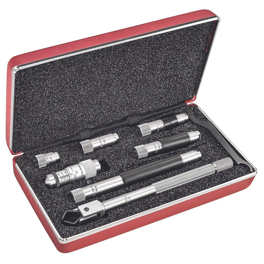 Starrett - Tubular Inside Mic 1 1/2-8in 5 Rods/Handle. Case | 823AZ