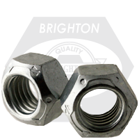 Brighton Best - 7/8"-14 - IMPERIAL GRADE C HEX CONE LOCKNUT ZINC CLEAR & WAX CR+3 UNF | 825280