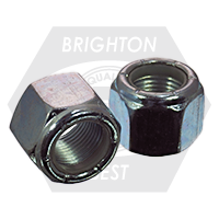 Brighton Best - 1/2"-20 - IMPERIAL GRADE C NYLON INSERT LOCKNUT ZINC-CLEAR CR+3 UNF | 829200