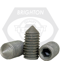 Brighton Best - M8-1.25x30 MM - METRIC GRUB (SOCKET SET) SCREW CONE POINT 45H THERMAL BLACK OXIDE ISO | 831116