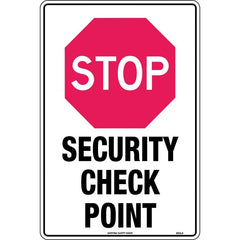 Uniform Safety Signs - 450x300mm - Poly - Stop Security Check Point | 832LSP