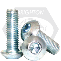 Brighton Best - #0-80x1/4" (FT) UNF - IMPERIAL BUTTON SOCKET CAP SCREW ZINC-BAKE CR+3 UNF | 874003