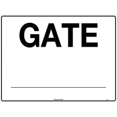 Uniform Safety Signs - 600x400mm - Metal - Gate _ | 875LM