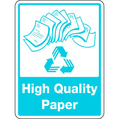 Uniform Safety Signs - 300x225mm - Self Adhesive - High Quality Paper [With Recycling Picto] | 8906MA