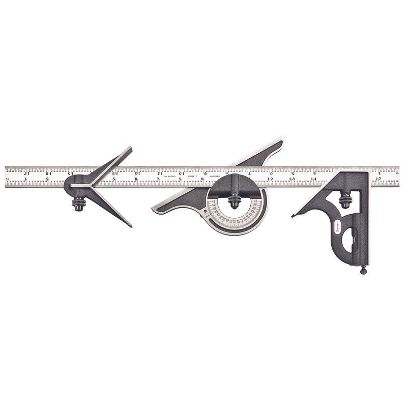 Starrett - Combination Set w/Cast Iron Head 18in 4R Grad | 9-18-4R
