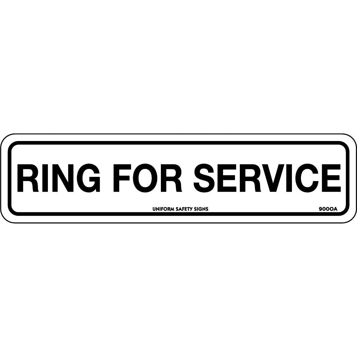 Uniform Safety Signs - 300x100mm - Self Adhesive - Ring for Service | 900OMA