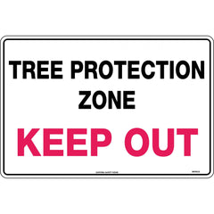 Uniform Safety Signs - 600x400mm - Poly - Tree Protection Zone Keep Out | 9010LP