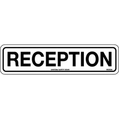 Uniform Safety Signs - 300x100mm - Self Adhesive - Reception | 902OMA