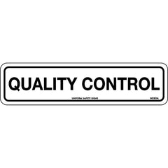 Uniform Safety Signs - 300x100mm - Self Adhesive - Quality Control | 903OMA