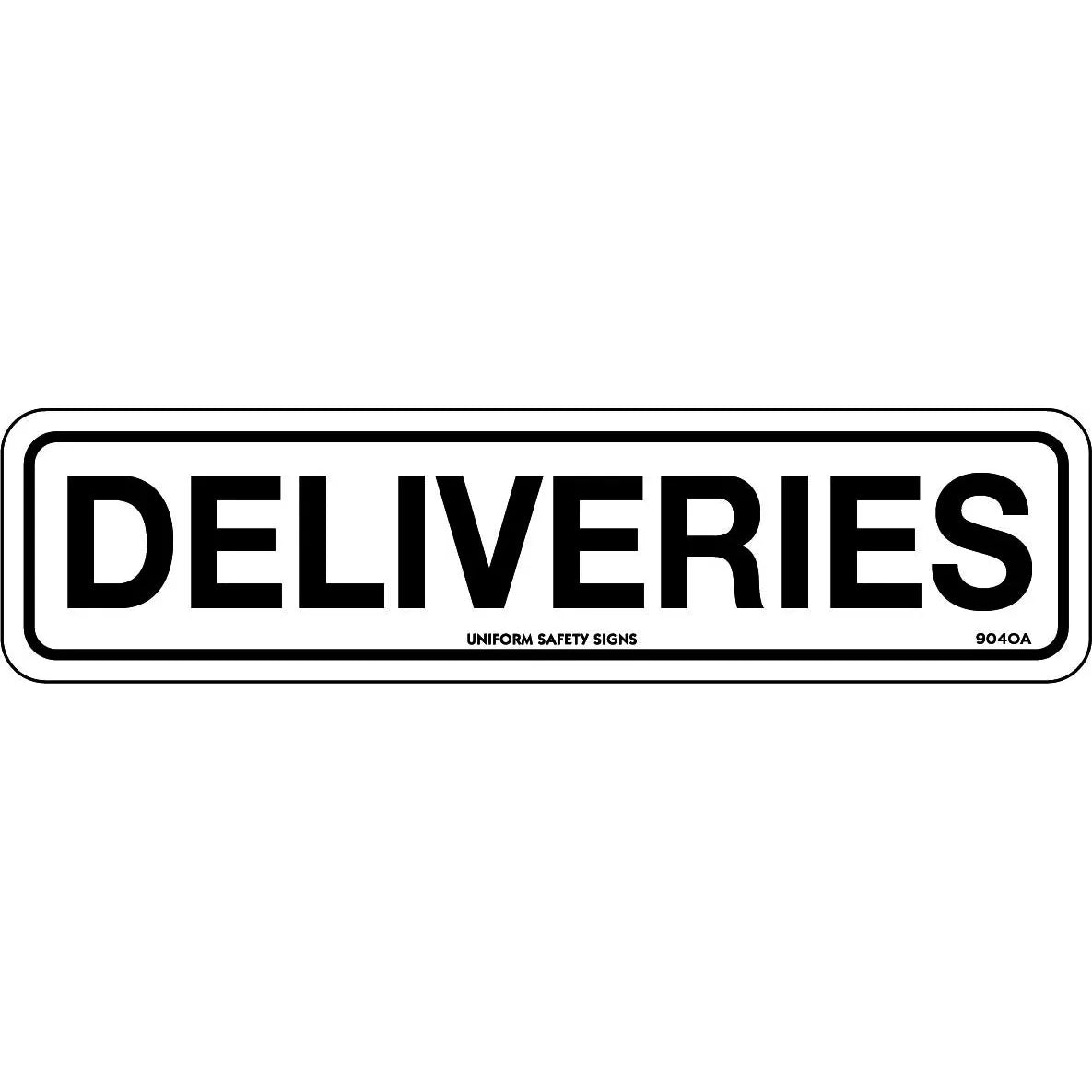 Uniform Safety Signs - 300x100mm - Self Adhesive - Deliveries | 904OMA