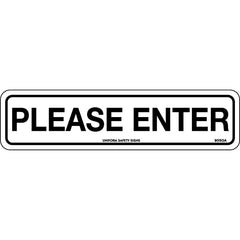 Uniform Safety Signs - 300x100mm - Self Adhesive - Please Enter | 905OMA