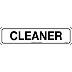 Uniform Safety Signs - 200x50mm - Self Adhesive - Pkt of 4 - Cleaner | 913OA