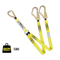 Austlift - Lanyard Double webbing C/W Triple Action Hook and Steel Scaffold Hooks | 915062