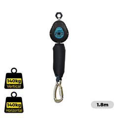 Austlift - Inertia Reel EWP 1.8M with Heavy Duty Casing (Sharp Edge) Swivel Hook Load indicator Equipped suitable for EWP usage | 915343