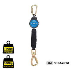 Austlift - Micron Sharp Edge Resistant with T/A karabiner 2M with Swivel Steel Hook Load indicator Equipped | 915346TA