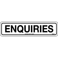 Uniform Safety Signs - 300x100mm - Self Adhesive - Enquiries | 915OMA