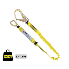 Austlift - Lanyard Single Elasticated Webbing 2M ANSI T/A Hook and Scaffold hook | 916112