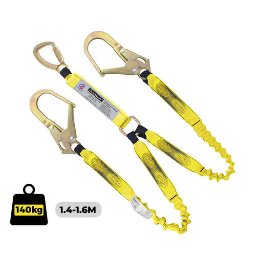 Austlift - Lanyard Double Elasticated Triple Action/Scaffold Hook Comply AS1891.5 | 916123