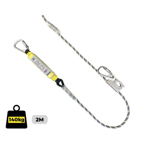 Austlift - Kernmantle Rope Single Adjust Sharp Edge with S/S Rope Grab and S/S Triple Action ANSI Karabiners | 916224