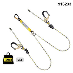 Austlift - Kernmantle Rope Sharp Edge Double Adjust Aluminum T/A Snap Hook and Aluminium Scaffold Hooks Complies with AS 1891.5 | 916233