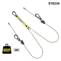 Austlift - Kernmantle Rope Sharp Edge Double Adjust Aluminum T/A Snap Hooks Complies with AS1891.5 | 916234