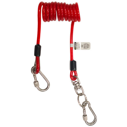 Austlift - Spring Tool Lanyard with Snap hook on both end SWL 2kg 48mm(min)-150mm(max) ANSI / ISEA 121-2018 Compliant 2/BAG | 916922