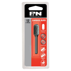 P&N - Burr Carb Cyl Rad-End Dbl-Cut 1/4-Shk 1/2In P&N | 918CR1225S