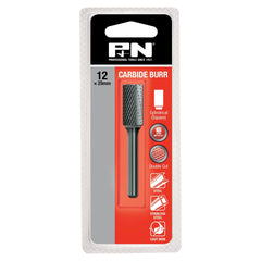P&N - Burr Carb Cyl Sqr-End Dbl-Cut 6mm-Shk 1/2In P&N | 918CS12256