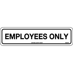 Uniform Safety Signs - 300x100mm - Self Adhesive - Employees Only | 920OMA