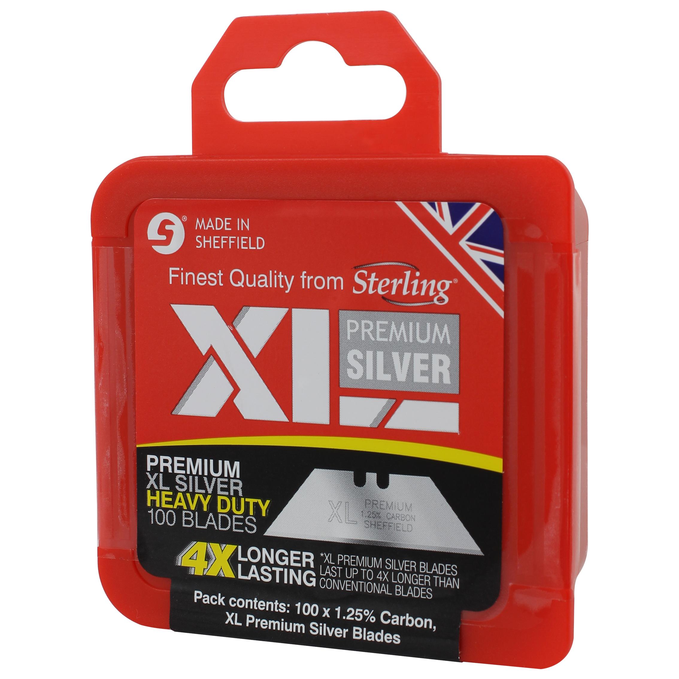 Sterling Xl Premium Silver Heavy Duty Blades (X100)