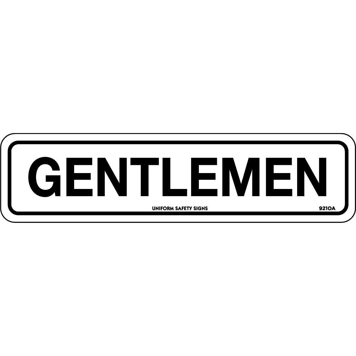 Uniform Safety Signs - 300x100mm - Self Adhesive - Gentlemen | 921OMA