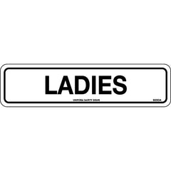 Uniform Safety Signs - 300x100mm - Self Adhesive - Ladies | 923OMA