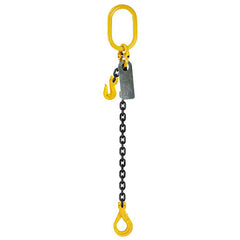 Austlift - Grade 80 Chain Sling 8mm 1leg Effective Length C/W Clevis Type Grab Shortner And Clevis Self Locking Hook Tested 5M | 930815