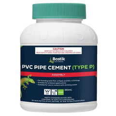 Bostik - Bostik PVC Pipe Cement Type P Green 125ml (Pack of 18) | 30840490