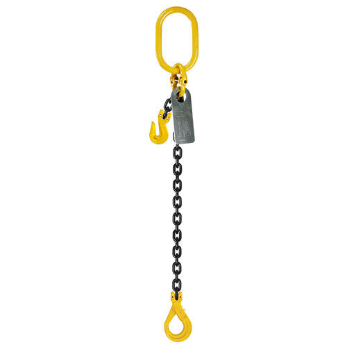 Austlift - Grade 80 Chain Sling 13mm 1leg Effective Length C/W Clevis Type Grab Shortner And Clevis Self Locking Hook Tested 5m | 931315