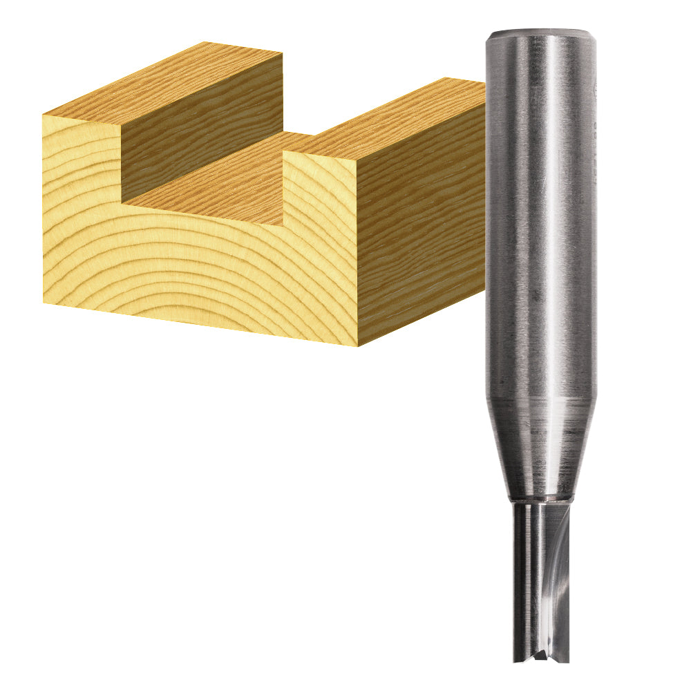 Carbitool - Straight Bit 8.0mm Carbide Insert, 2 Flt 1/2 Shk | T 1408 M