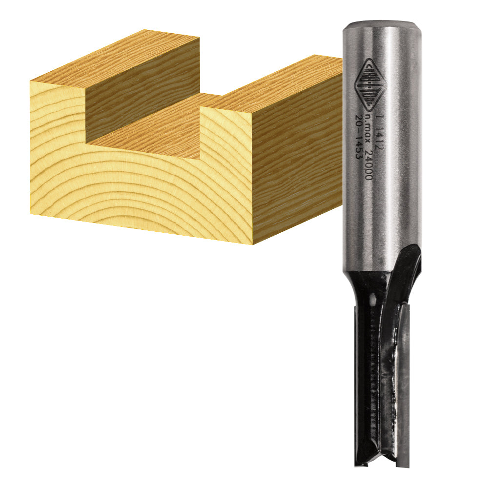 Carbitool - Straight Bit 12.7mm Tct, 2 Flt 1/2 Shk | TX 1416