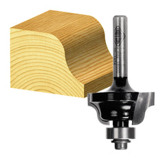 Carbitool - Roman Ogee Bit 4mm Rad. Tct, 2 Flt 1/4 Shk W/Bear | T 5705 B
