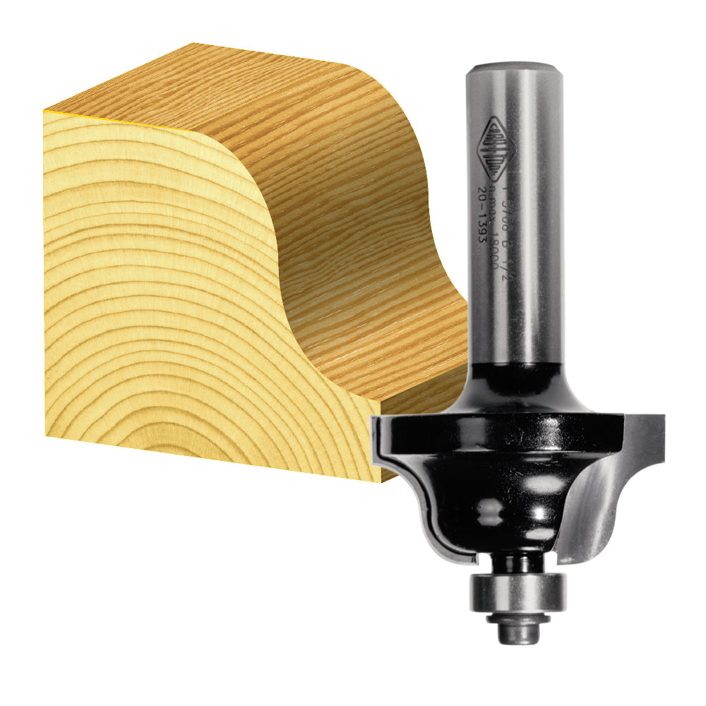 Carbitool - Roman Ogee Bit 6.35mm Rad Tct, 2 Flt 1/2 Shk W/Bear | T 5708 B 1/2