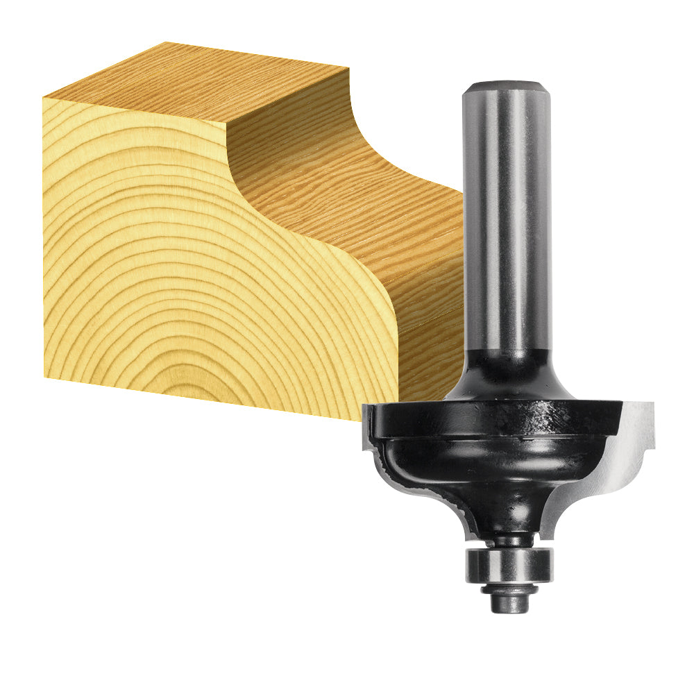 Carbitool - Ogee Bit 6.35mm Rad Tct, 2 Flt 1/2 Shk W/Bear | T 7508 B 1/2