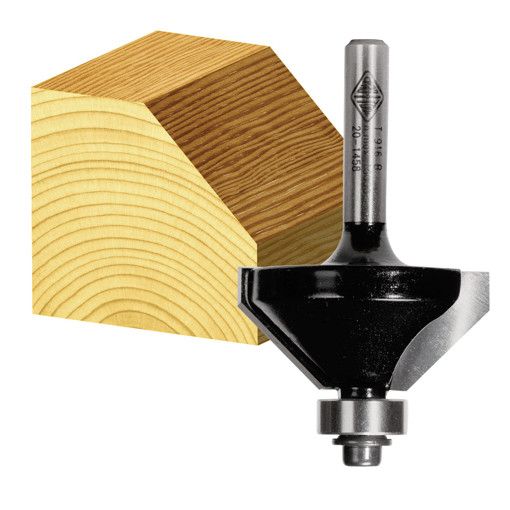 Carbitool - Chamfering Bit 45 Deg. Tct, 2 Flt W/Bear | T 916 B