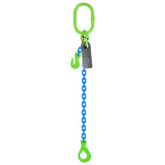 Austlift - Grade 100 Chain Sling 16mm 1leg Effective Length C/W Clevis Type Grab Shortner And Clevis Self Locking Hook Tested 3m | 933613