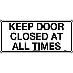 Uniform Safety Signs - 450x200mm - Poly - Keep Door Closed at All Times | 933OLP