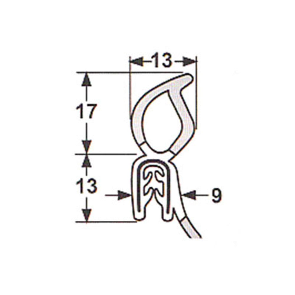Red Cat - Pinchweld 016 Top Bulb 5mtr | REPINCH60016RC