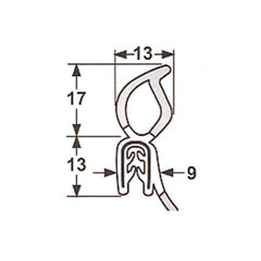 Red Cat - Pinchweld 016 Top Bulb 5mtr | REPINCH60016RC