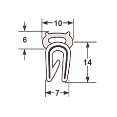 Red Cat - Pinchweld 057 Top Bulb 5mtr | REPINCH60057RC