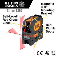 Klein Tools - LASER LINE LVL-CROSS LN & SPOT | A-93LCLS