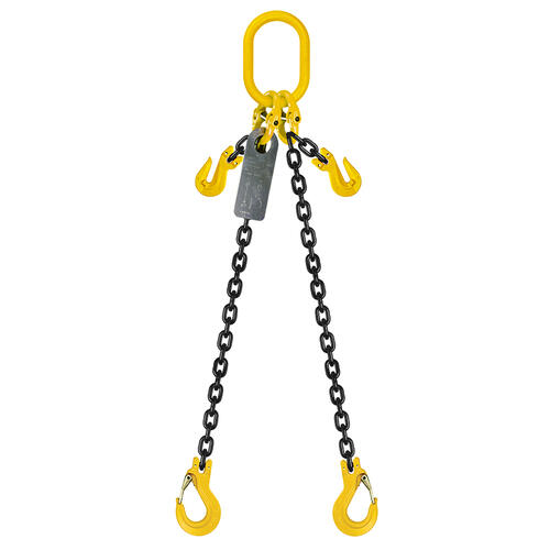 Austlift - Grade 80 Chain Sling 7mm 2leg Effective Length C/W Clevis Type Grab Shortner And Clevis Sling Hook Tested 6M | 940726