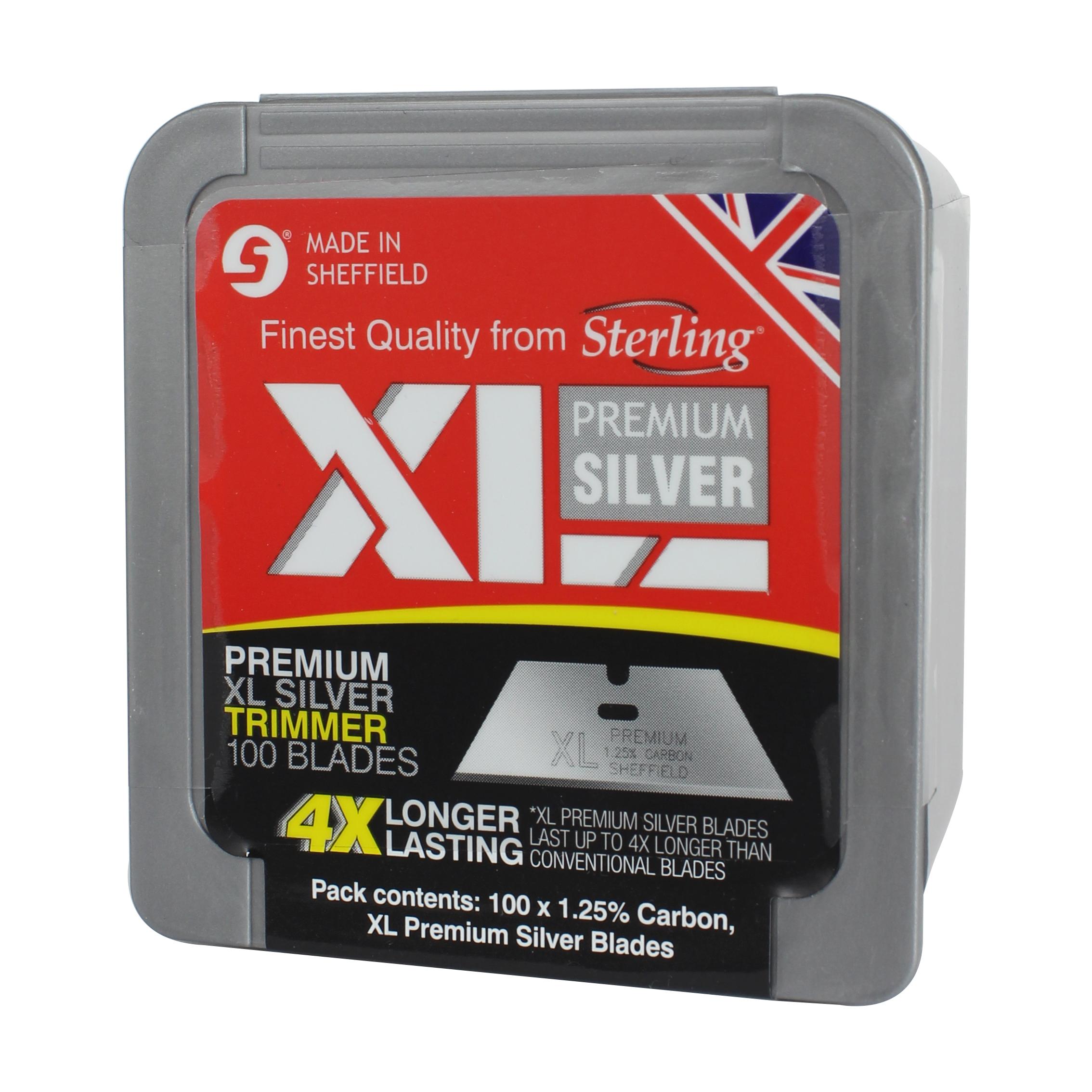 Sterling Xl Premium Silver Trimmer Blades (X100)