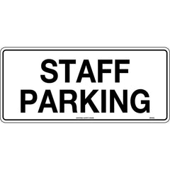 Uniform Safety Signs - 450x200mm - Metal - Staff Parking | 941OLM